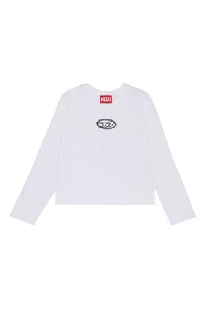 white cotton tshirt DIESEL KIDS | J0243100YI9K100